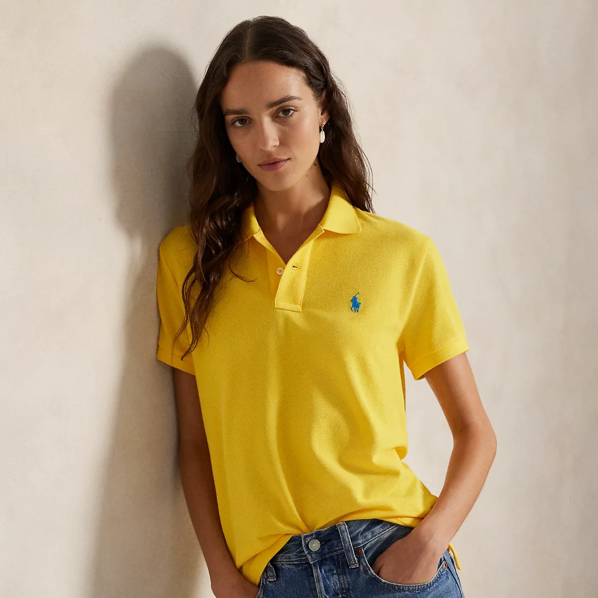 The Iconic Classic Fit Mesh Polo Shirt by Ralph Lauren