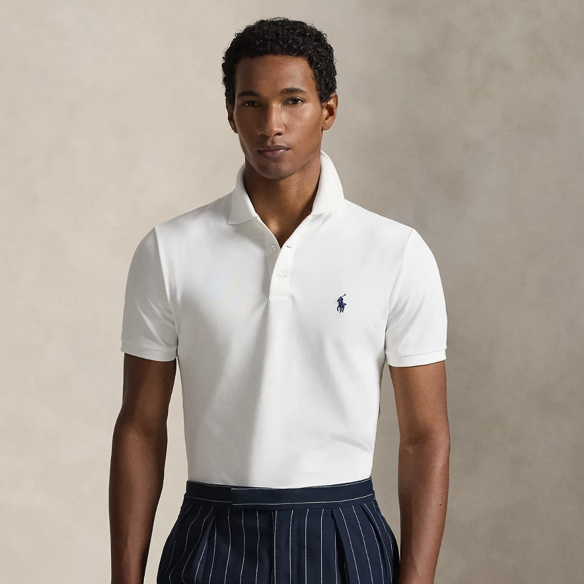 Custom Slim Fit Stretch Mesh Polo Shirt by Ralph Lauren