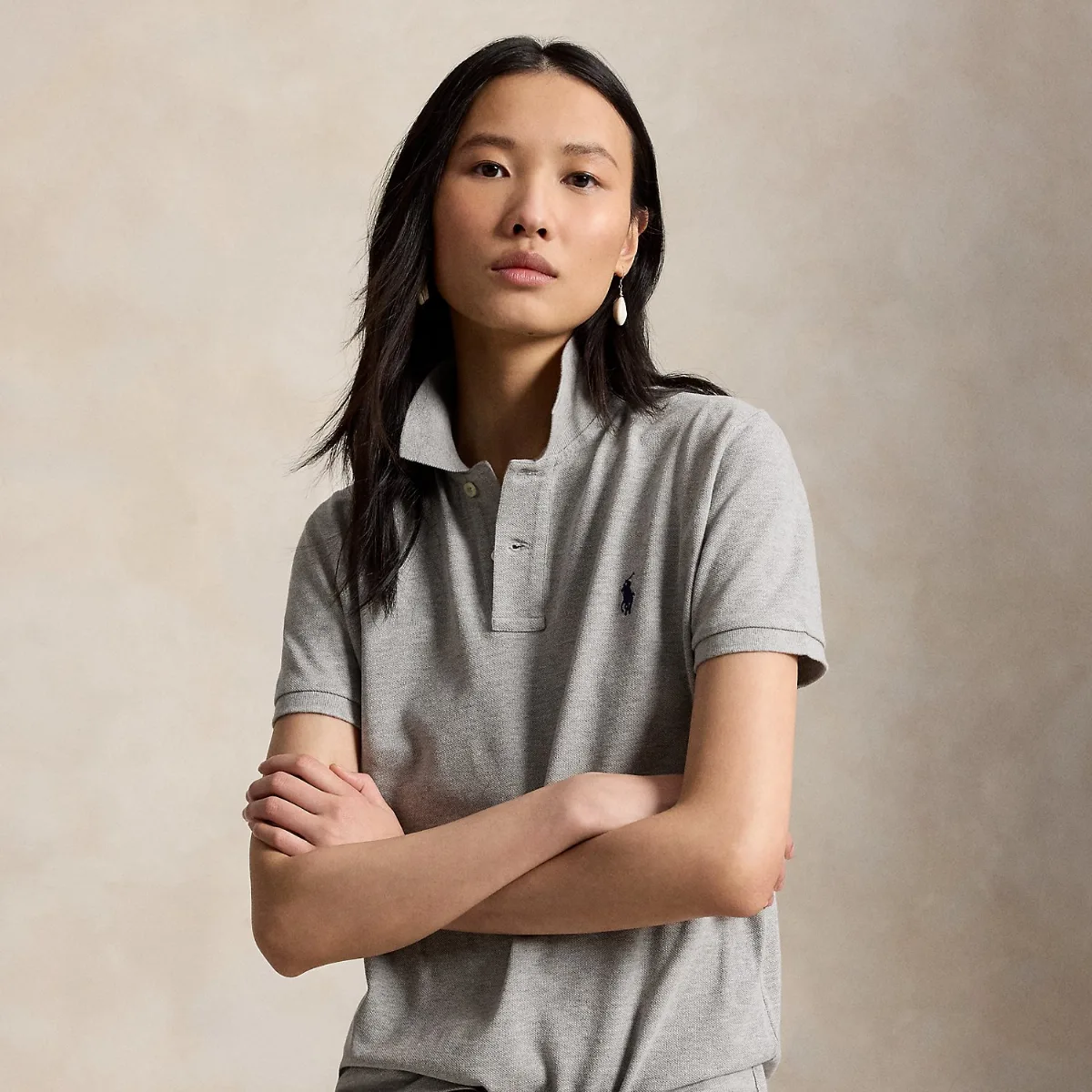 The Iconic Classic Fit Mesh Polo Shirt by Ralph Lauren