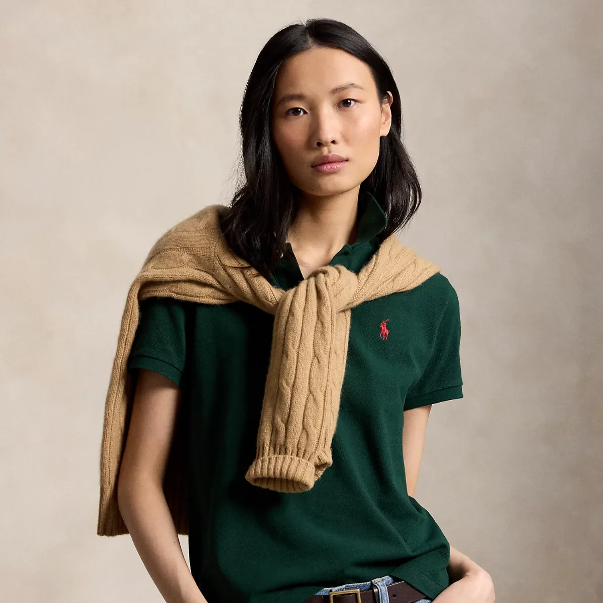 The Iconic Classic Fit Mesh Polo Shirt by Ralph Lauren