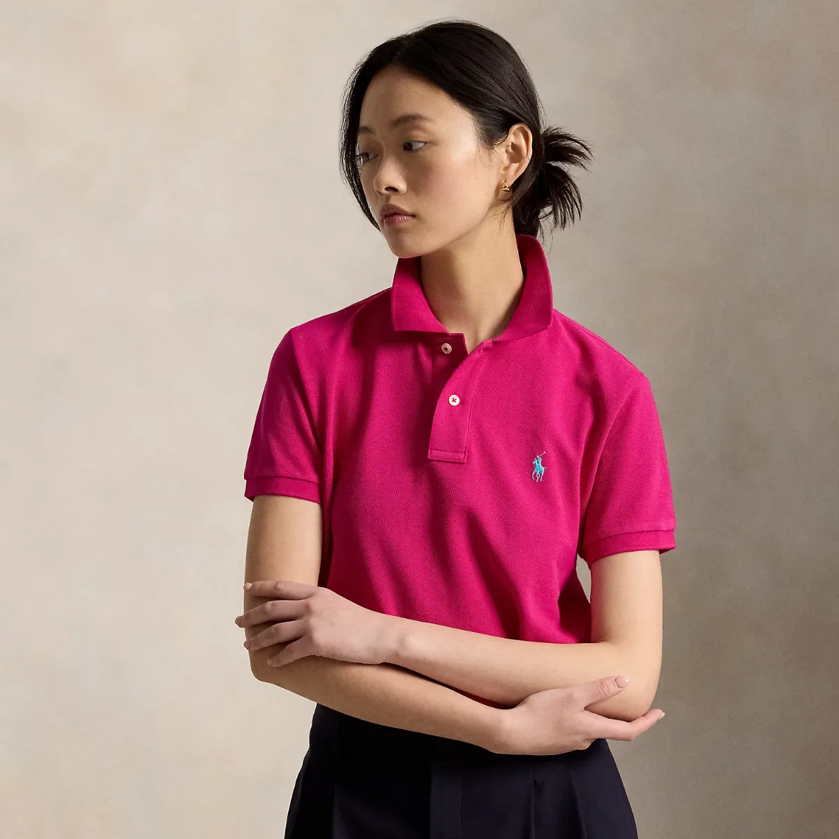The Iconic Classic Fit Mesh Polo Shirt