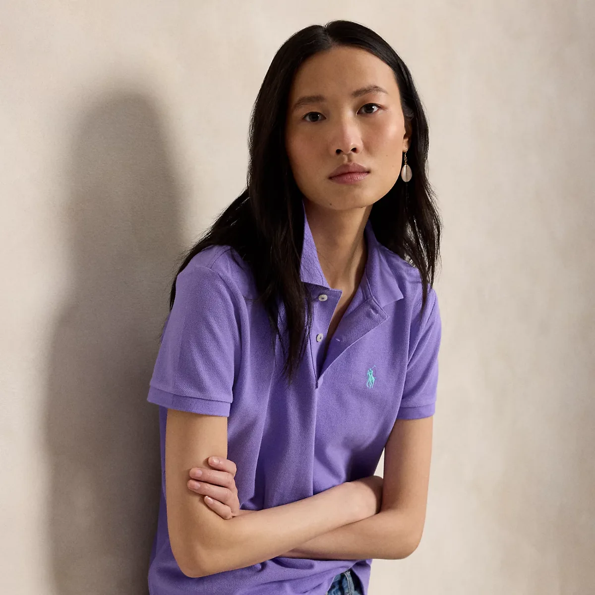 The Iconic Classic Fit Mesh Polo Shirt by Ralph Lauren