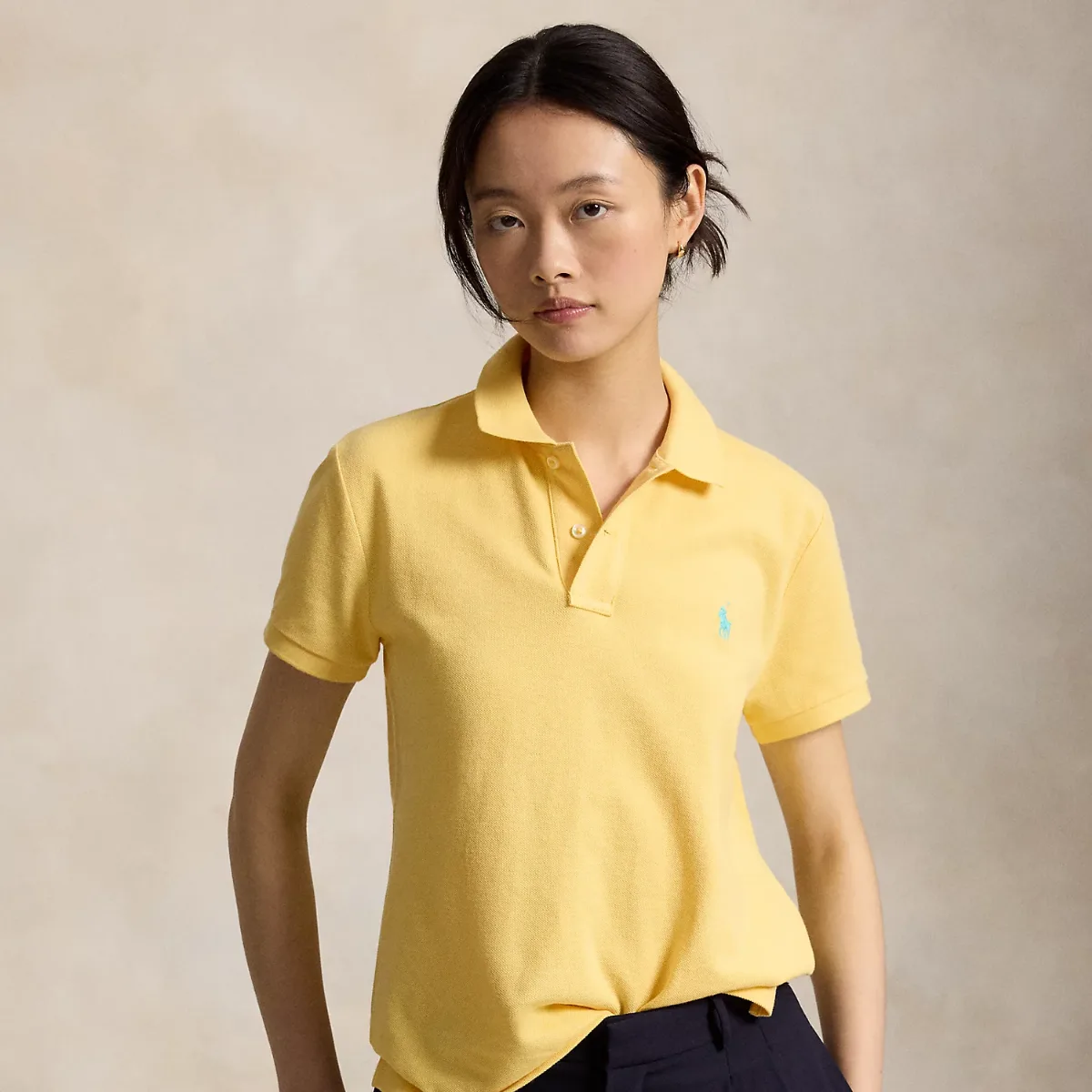 The Iconic Classic Fit Mesh Polo Shirt by Ralph Lauren