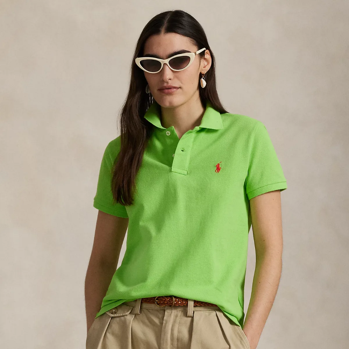 The Iconic Classic Fit Mesh Polo Shirt by Ralph Lauren