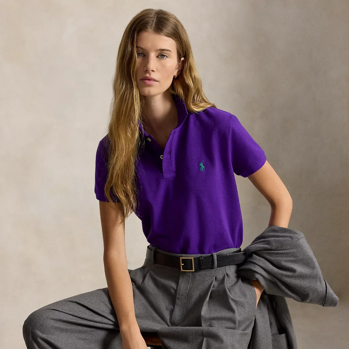 The Iconic Classic Fit Mesh Polo Shirt by Ralph Lauren