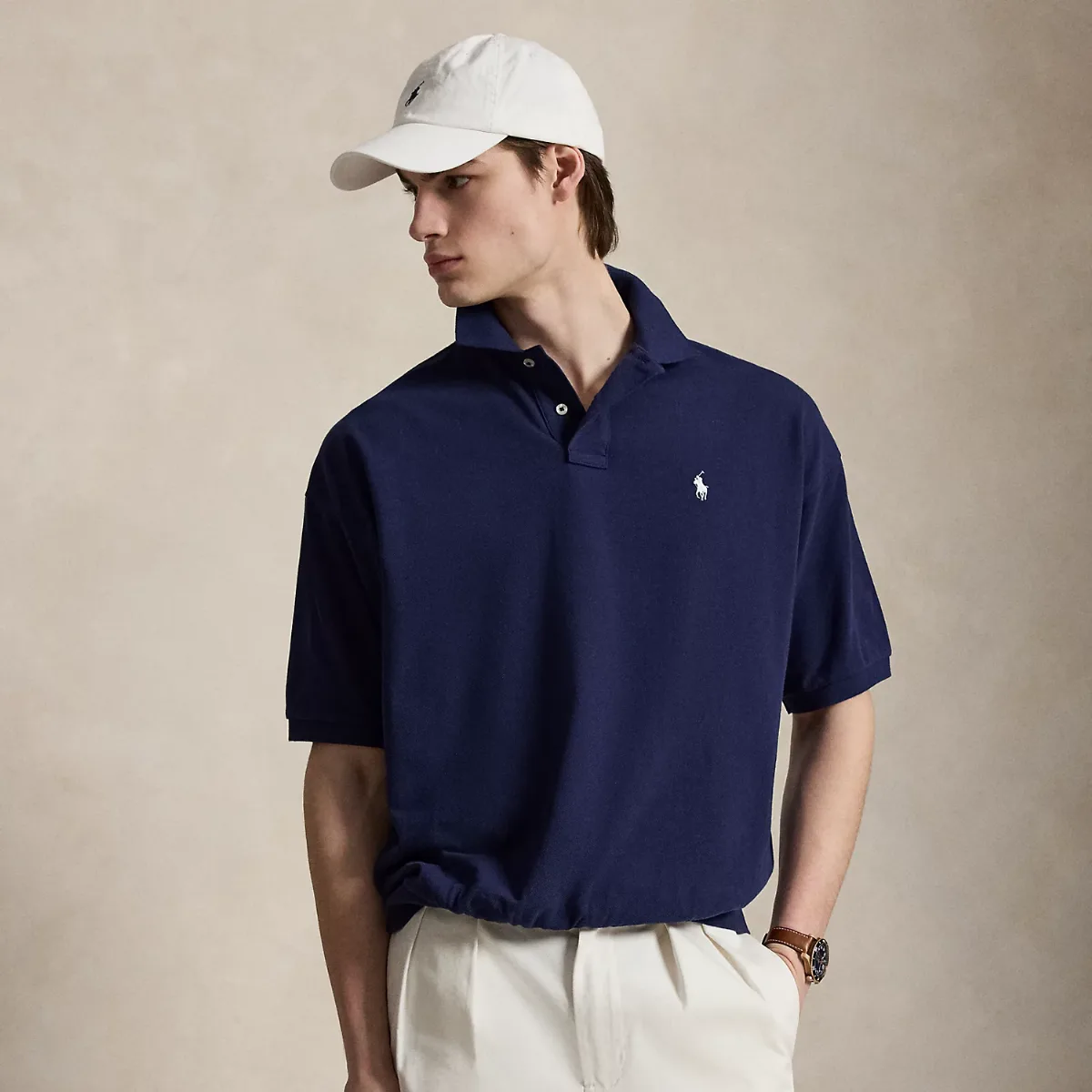 Relaxed Fit Mesh Polo Shirt by Ralph Lauren
