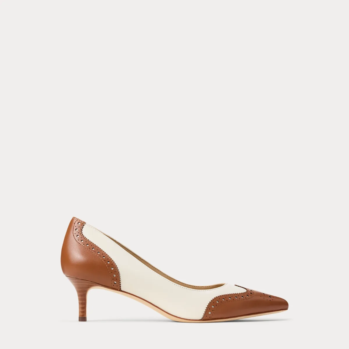 Adrienne Perforated Leather Pump by Ralph Lauren