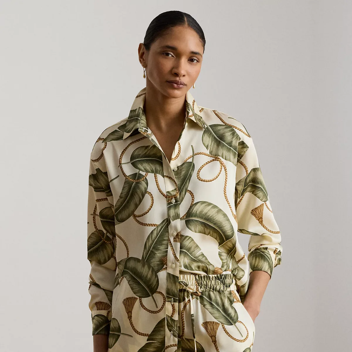 Relaxed Fit Rope-Print Twill Shirt by Ralph Lauren