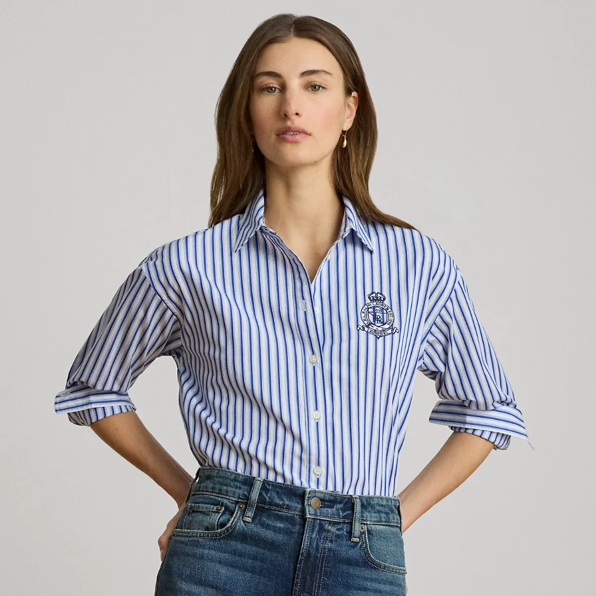Relaxed Fit Striped Broadcloth Shirt by Ralph Lauren