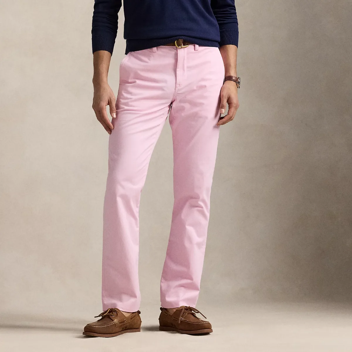 Stretch Straight Fit Washed Chino Pant
