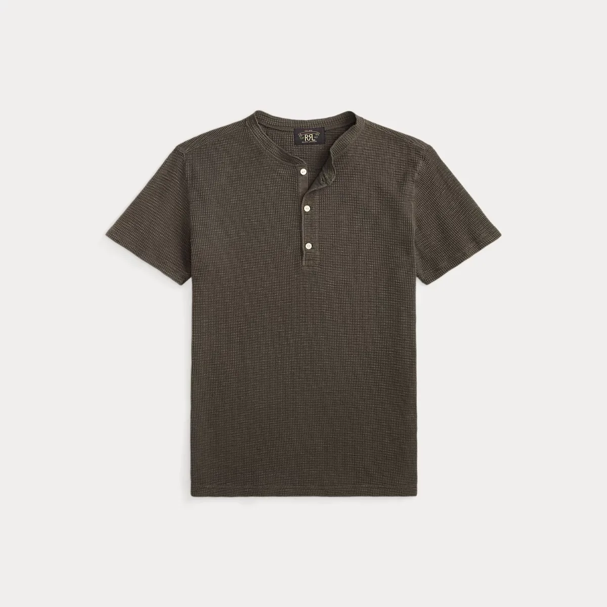Waffle-Knit Short-Sleeve Henley Shirt by Ralph Lauren