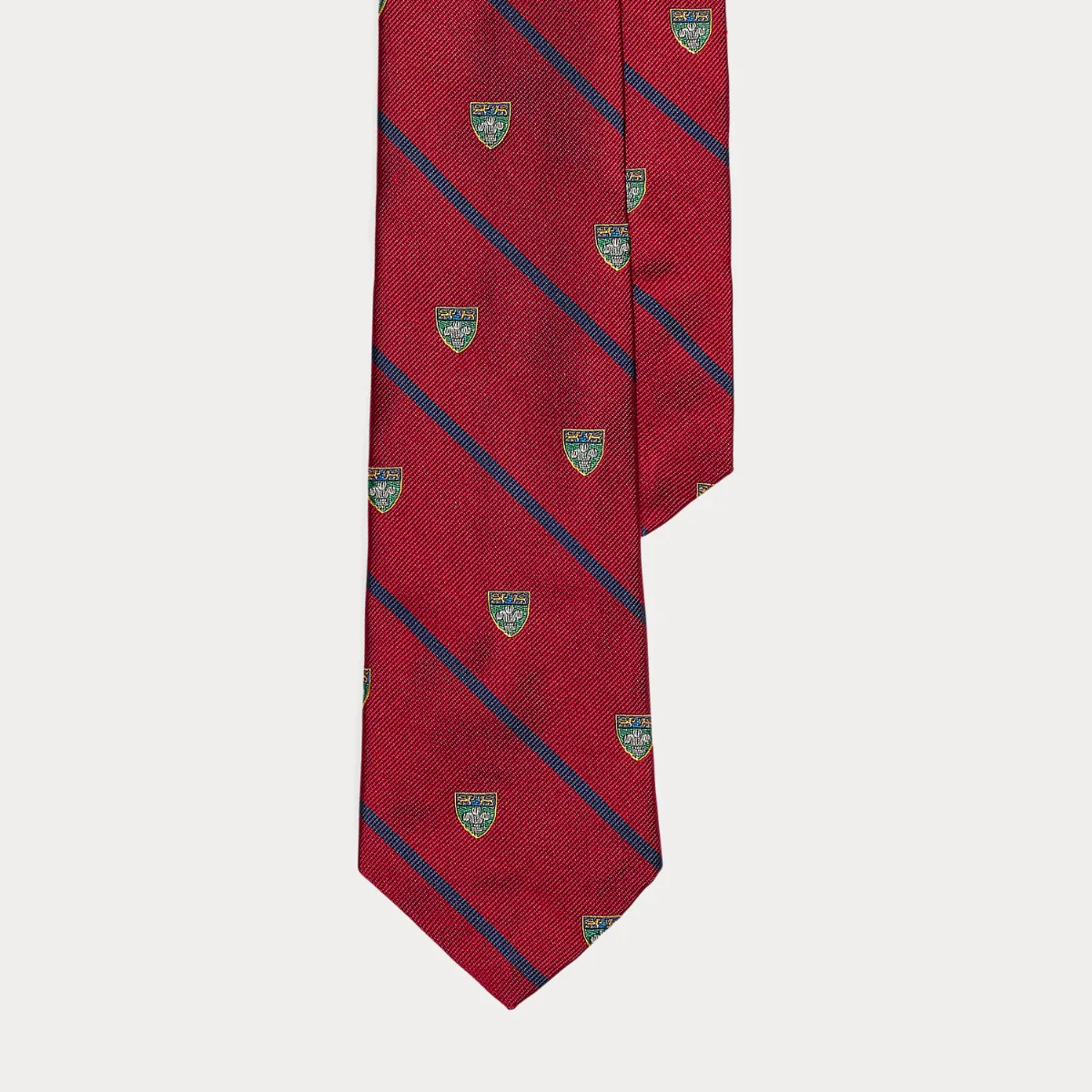 Striped Silk Repp Narrow Club Tie by Ralph Lauren