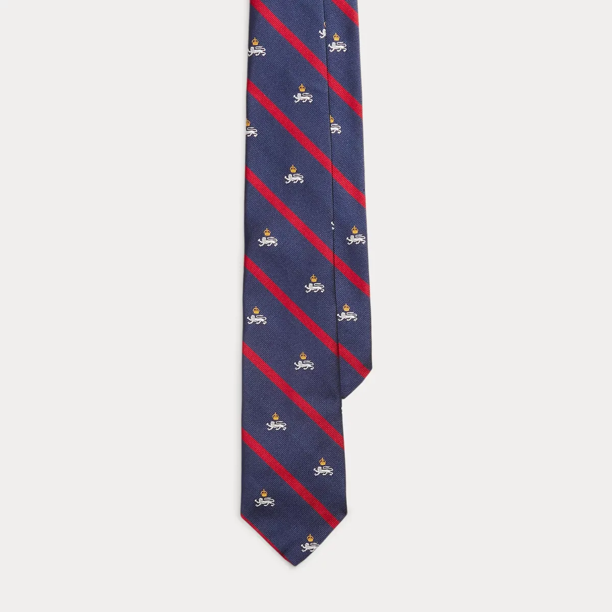 Striped Silk Repp Narrow Club Tie