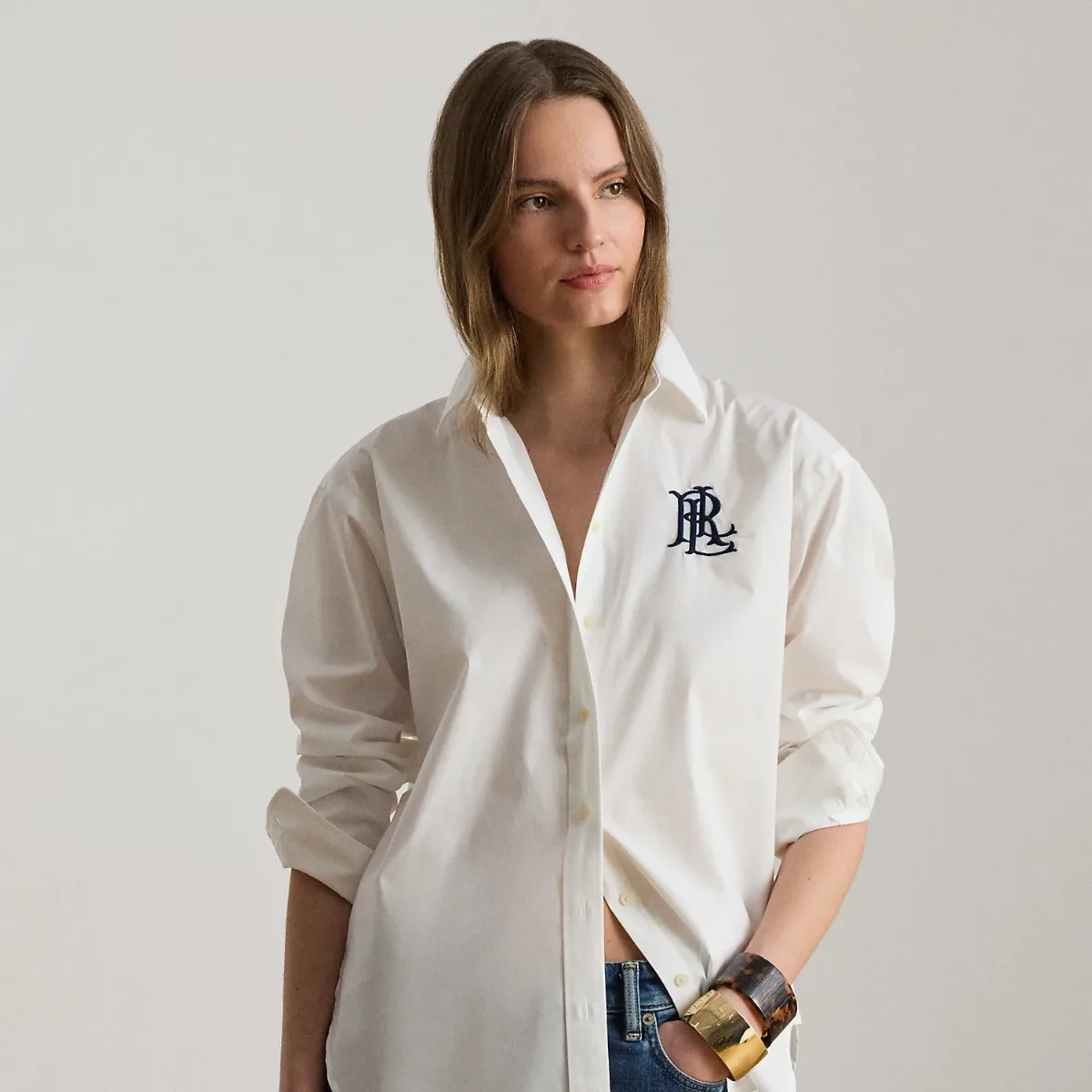 Relaxed Fit Stretch Cotton Shirt by Ralph Lauren