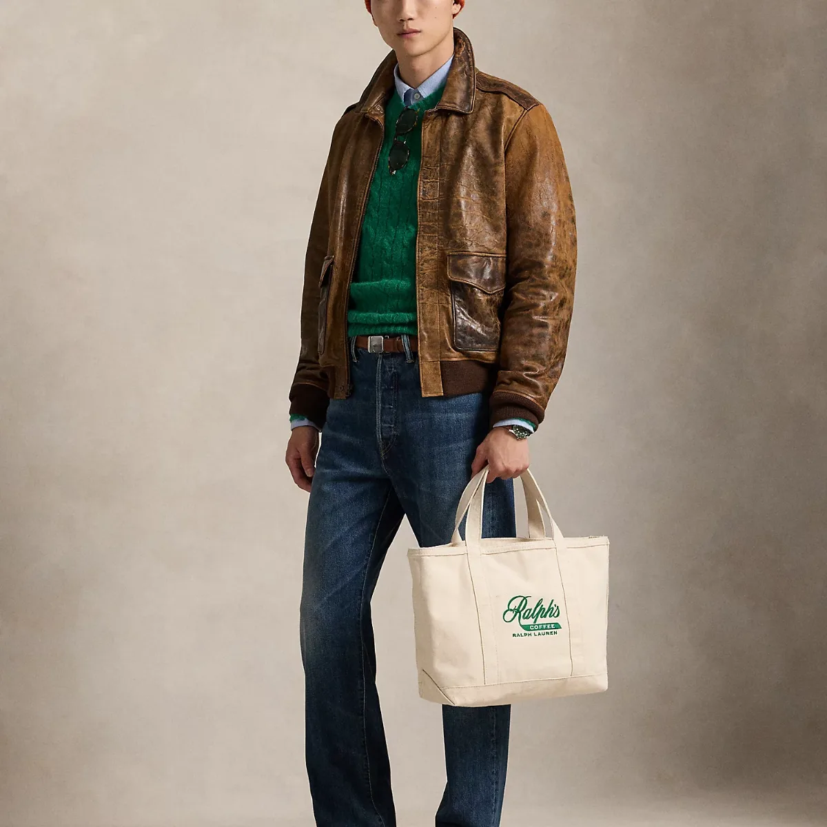 Ralph's Coffee Canvas Tote by Ralph Lauren