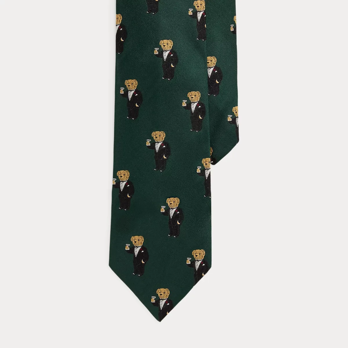 Graduate Martini Bear Silk Tie by Ralph Lauren
