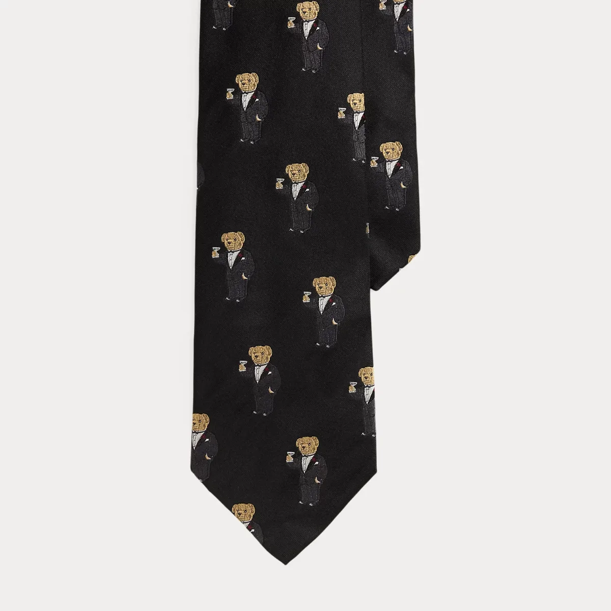 Graduate Martini Bear Silk Tie