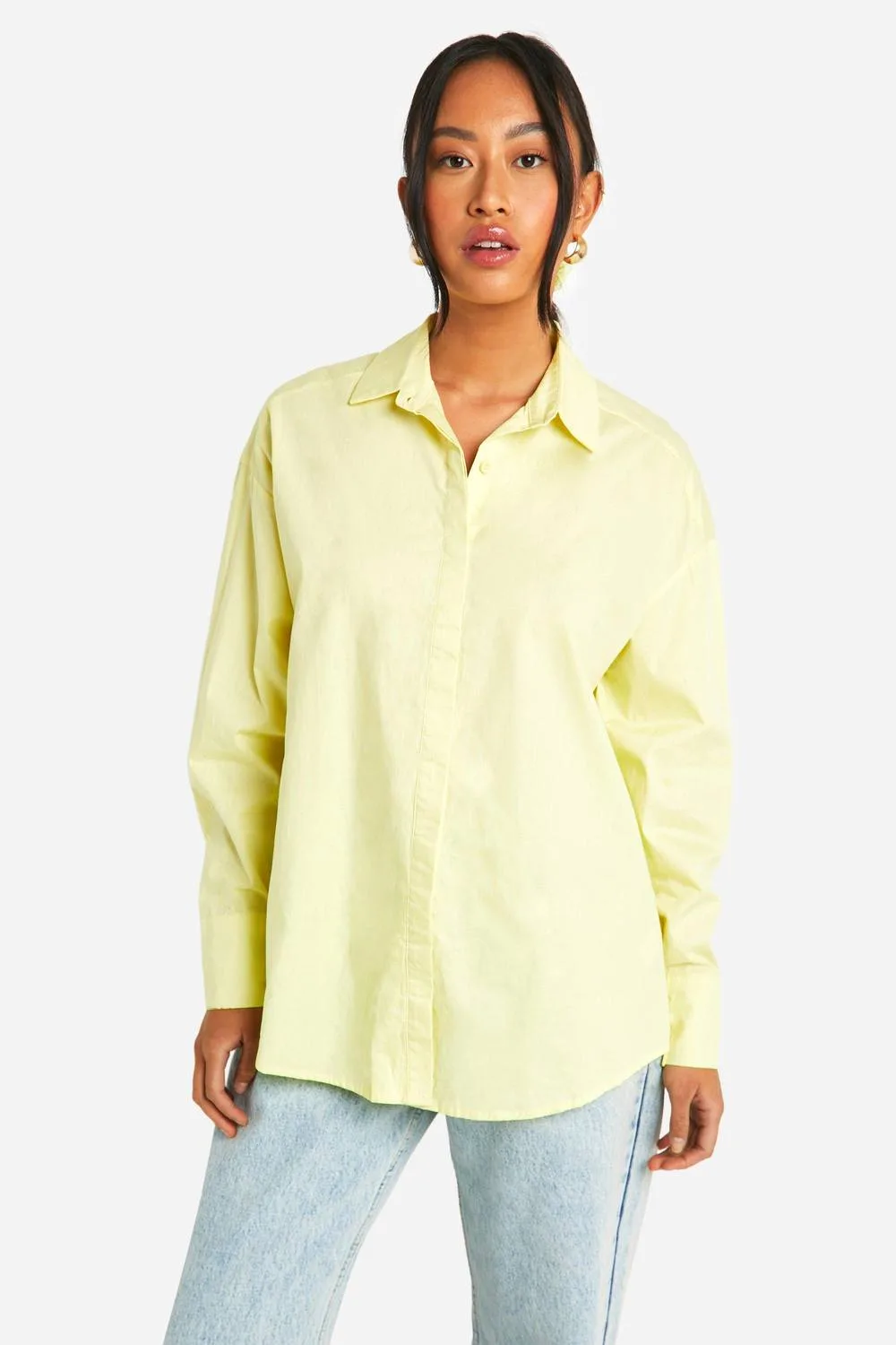 Oversized Shirt & Matching Hair Scrunchie Set by boohoo