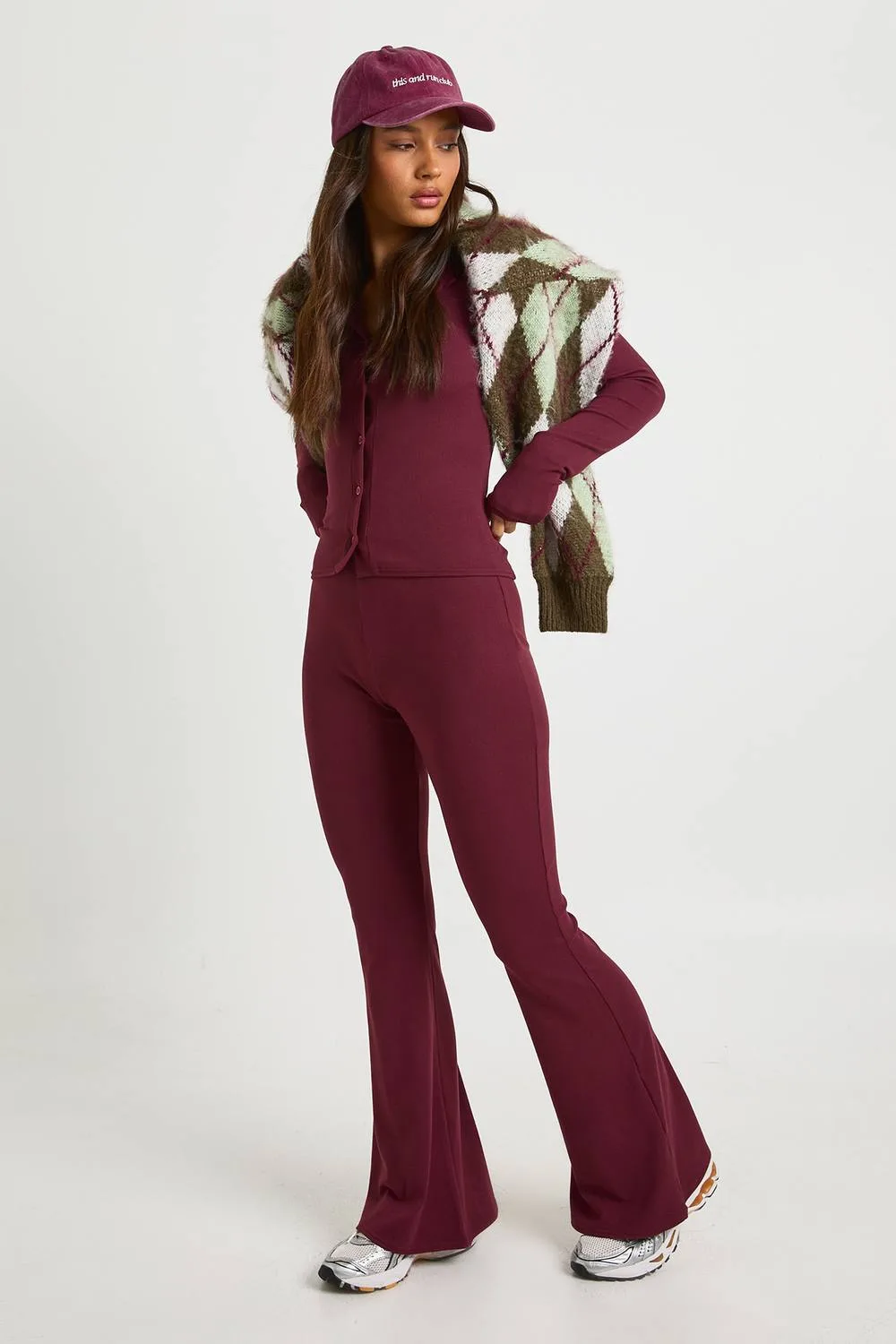 Ultra Soft Flared Legging Pants by boohoo