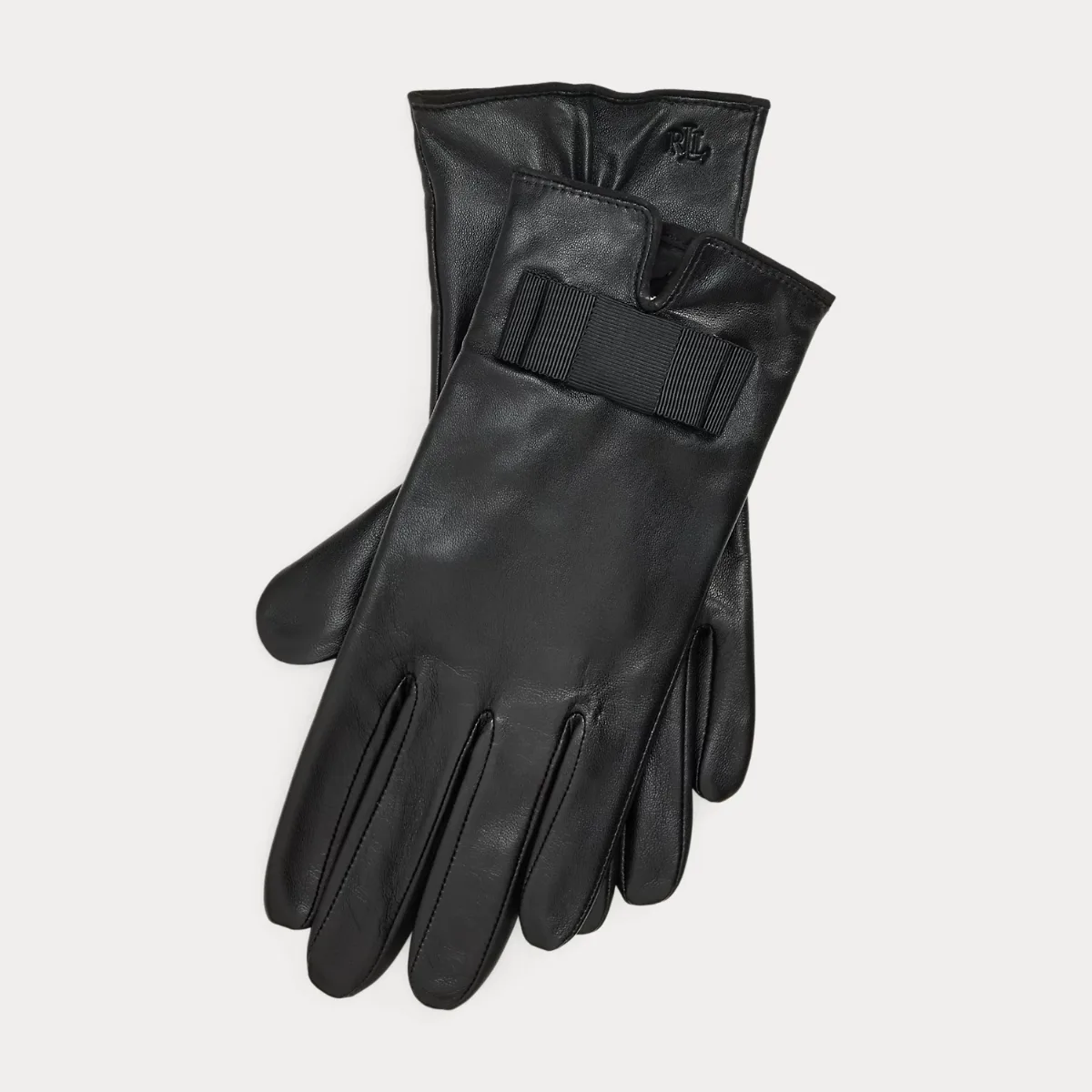 Bow-Trim Sheepskin Gloves by Ralph Lauren