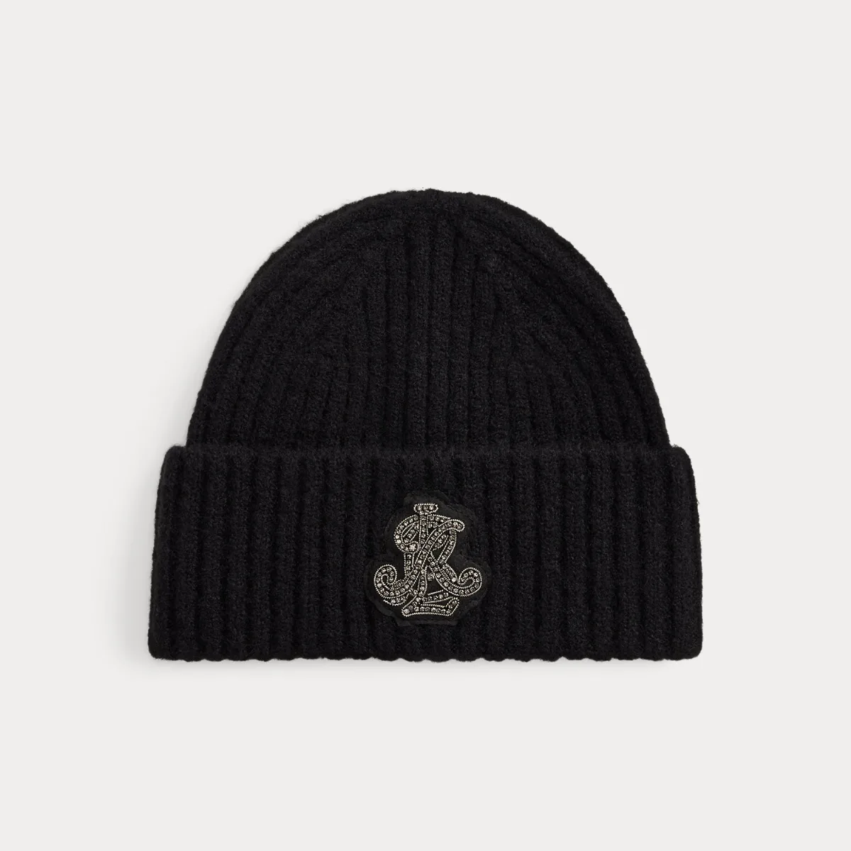 Embellished-Bullion Rib-Knit Beanie by Ralph Lauren