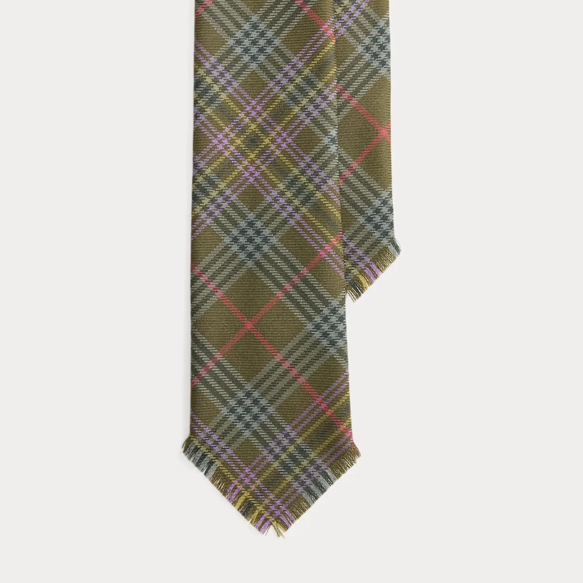 Graduate Fringe Tartan Tie by Ralph Lauren