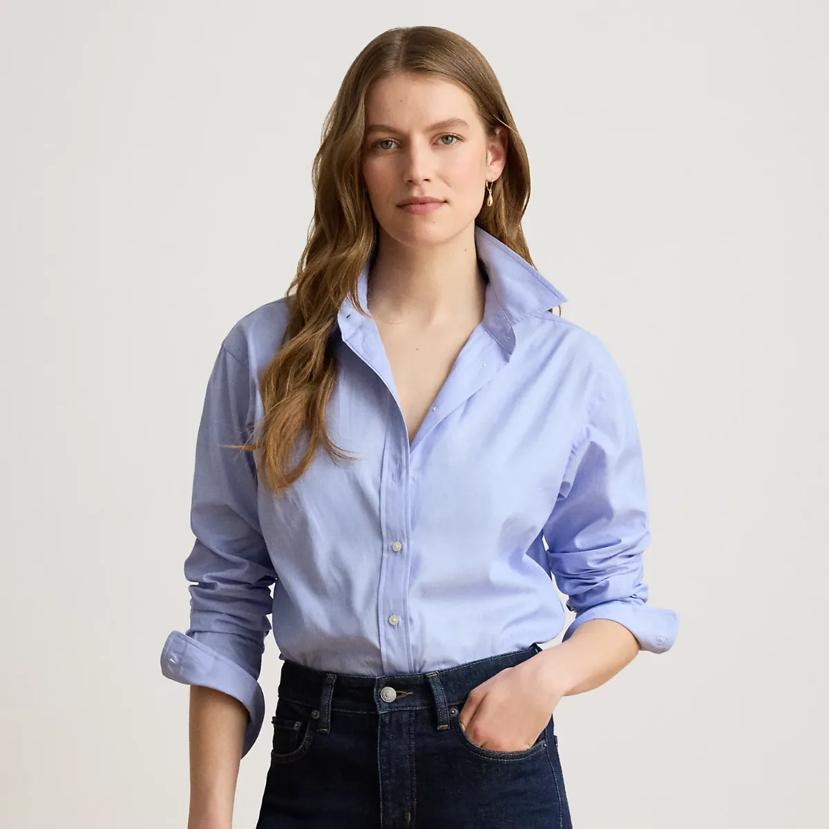 Relaxed Fit End-on-End Cotton Shirt by Ralph Lauren