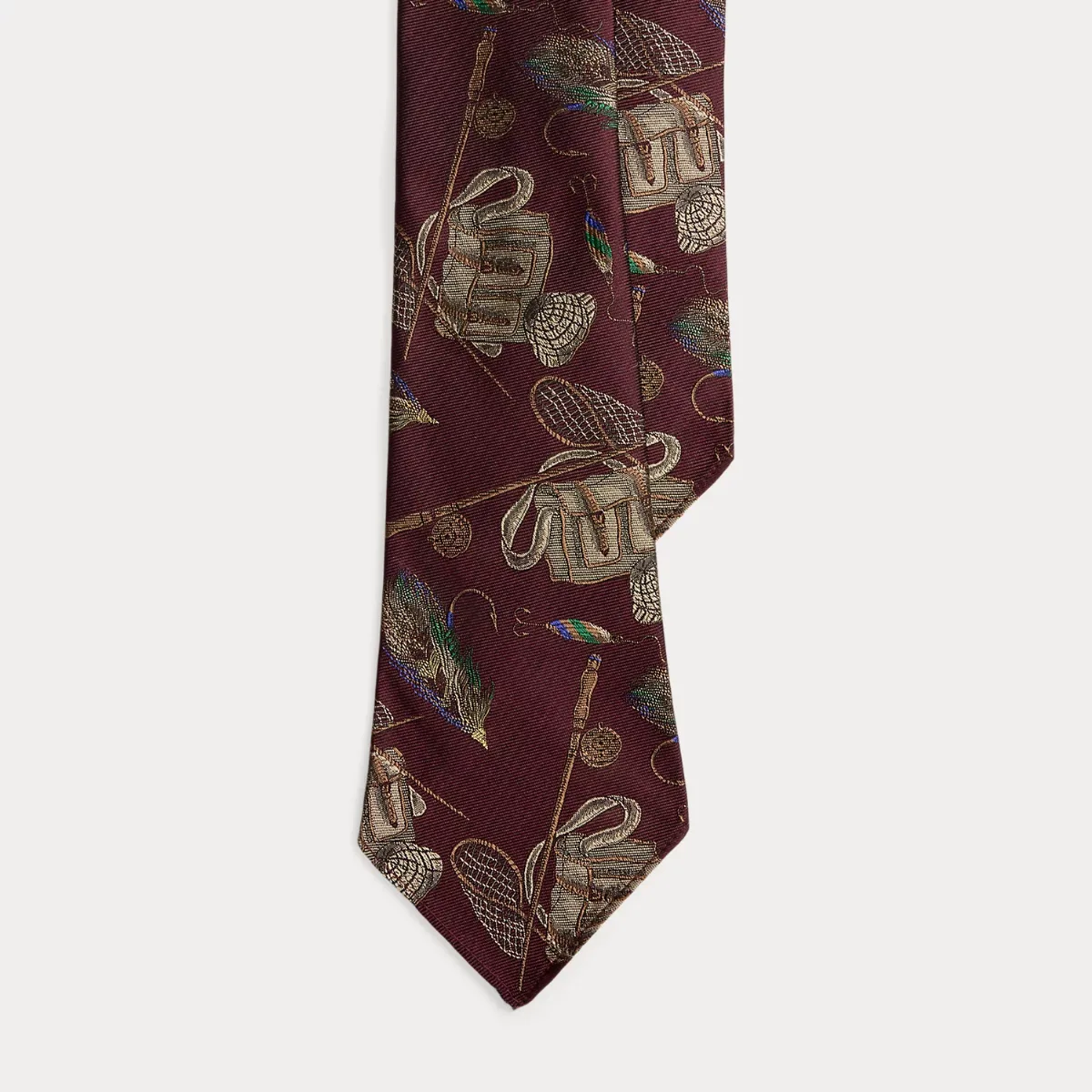 Vintage-Inspired Fishing-Print Silk Tie by Ralph Lauren