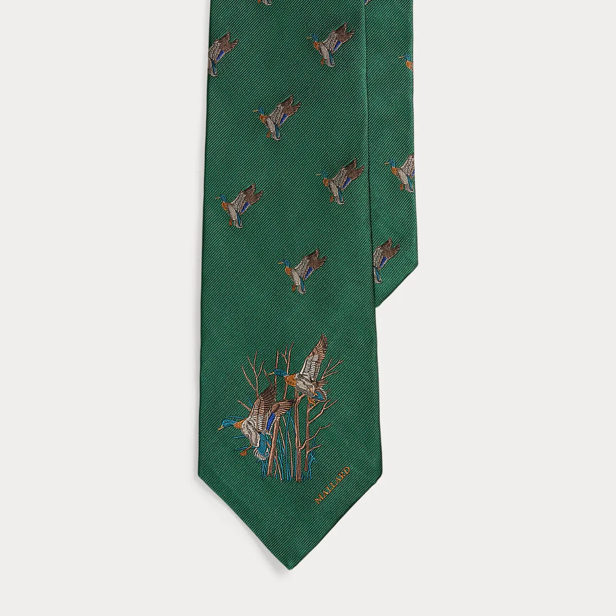 Graduate Mallard-Patterned Silk Tie by Ralph Lauren
