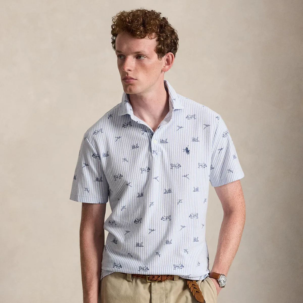 Custom Slim Fit Dog-and-Pheasant Polo by Ralph Lauren