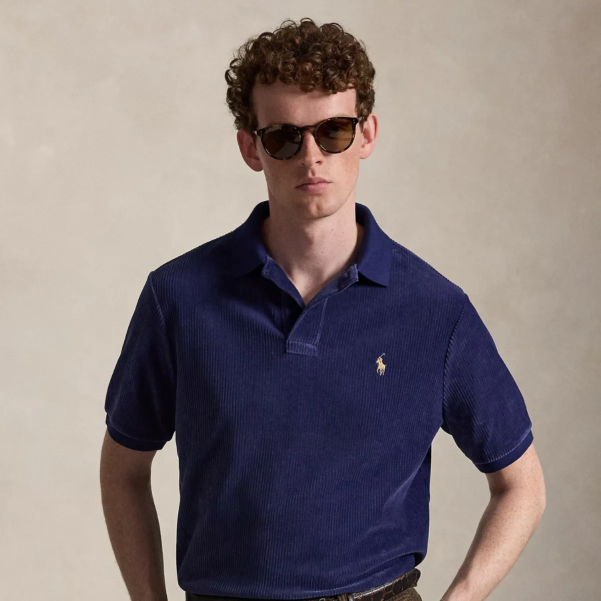 Classic Fit Knit Corduroy Polo Shirt by Ralph Lauren