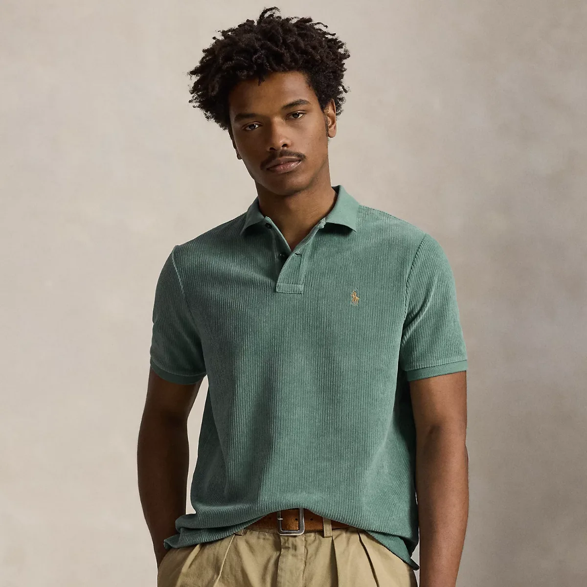 Classic Fit Knit Corduroy Polo Shirt by Ralph Lauren