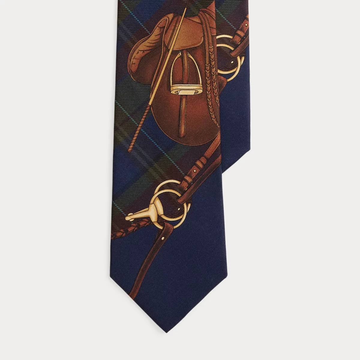 Graduate Equestrian-Plaid Silk Tie by Ralph Lauren