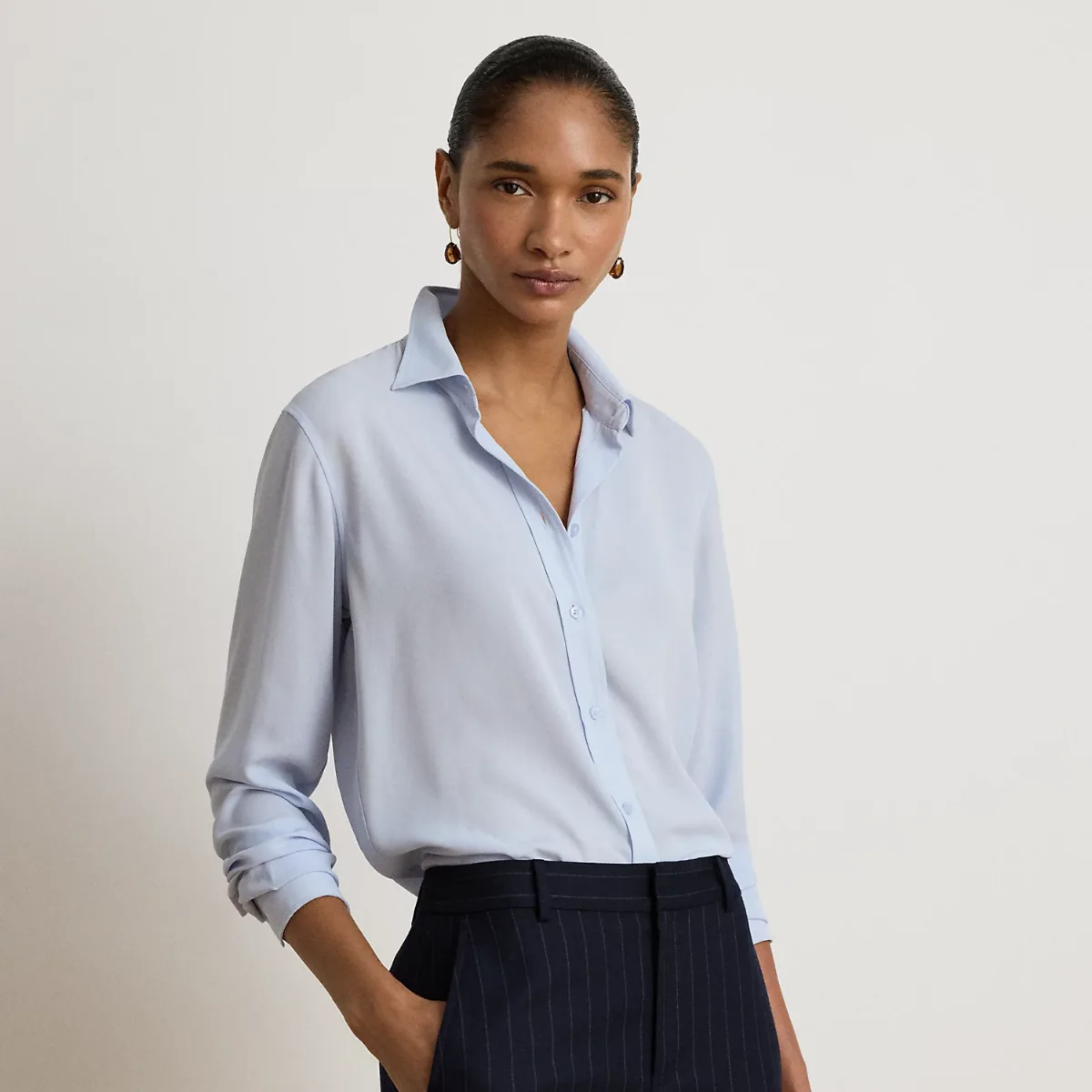 Classic Fit Georgette Shirt by Ralph Lauren