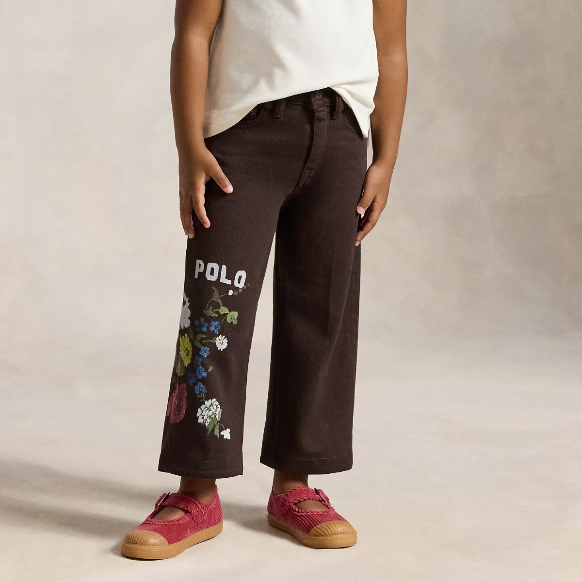 Floral Cropped Wide-Leg Jean by Ralph Lauren