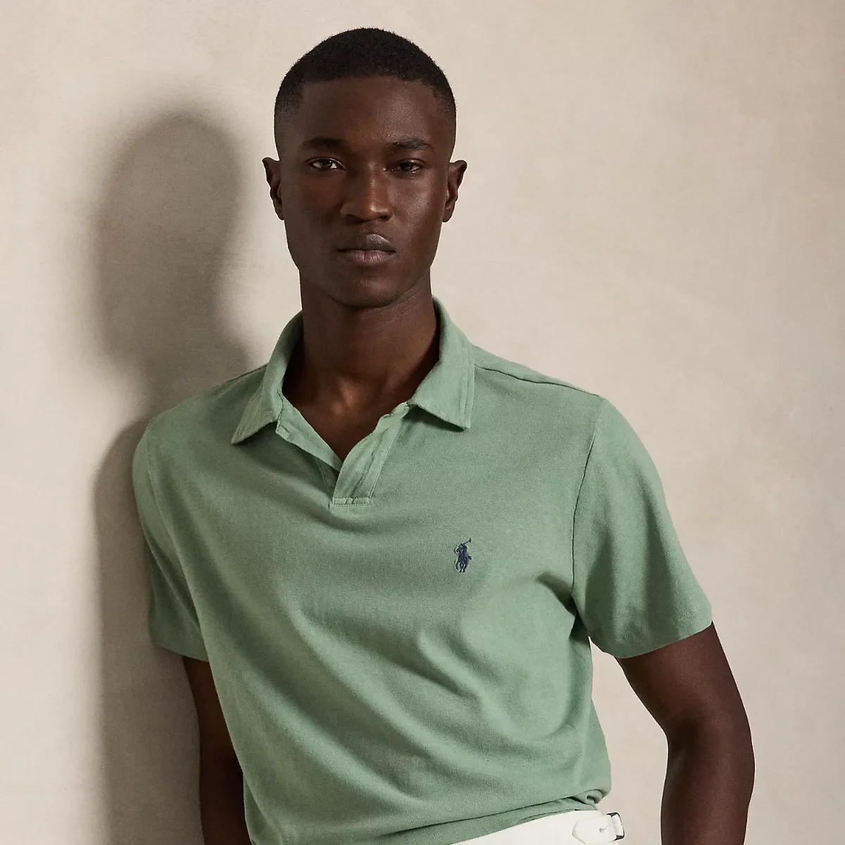 Standard Fit Cotton-Linen Polo Shirt by Ralph Lauren
