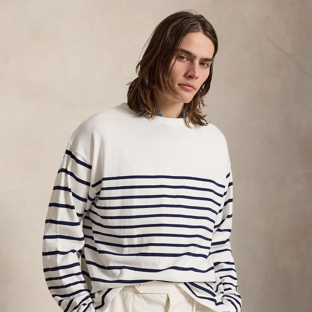 Relaxed Fit Striped Jersey Pullover by Ralph Lauren