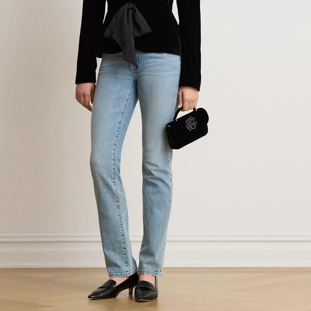 Mid-Rise Slim Straight Jean by Ralph Lauren