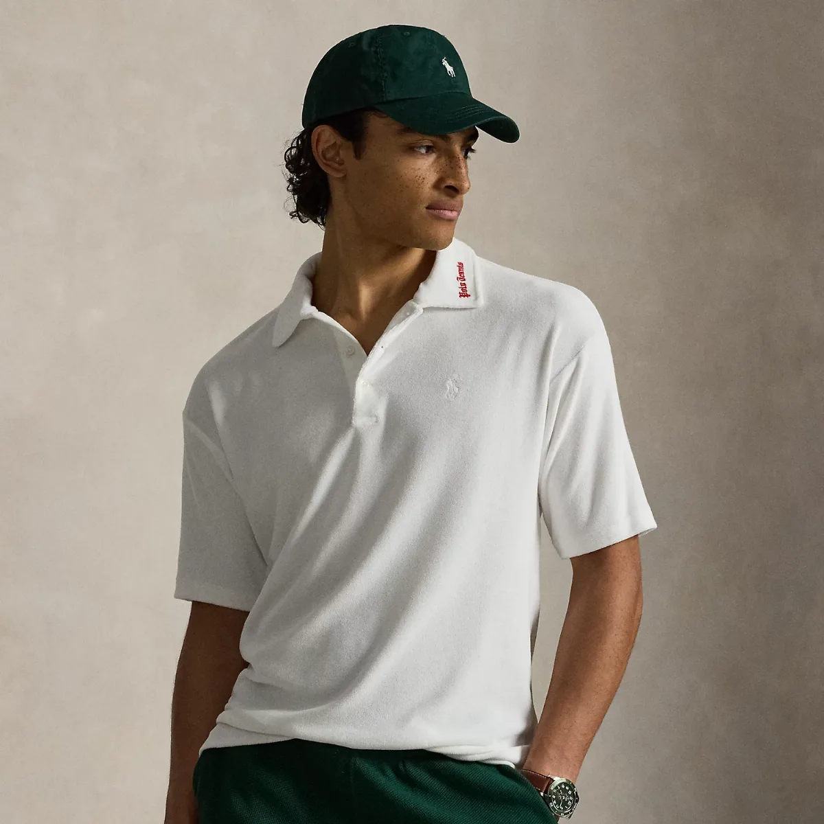 Relaxed Fit Terry Polo Shirt by Ralph Lauren