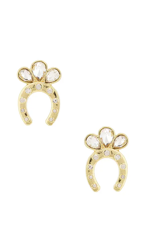 Horseshoe Stud Earrings by Lele Sadoughi