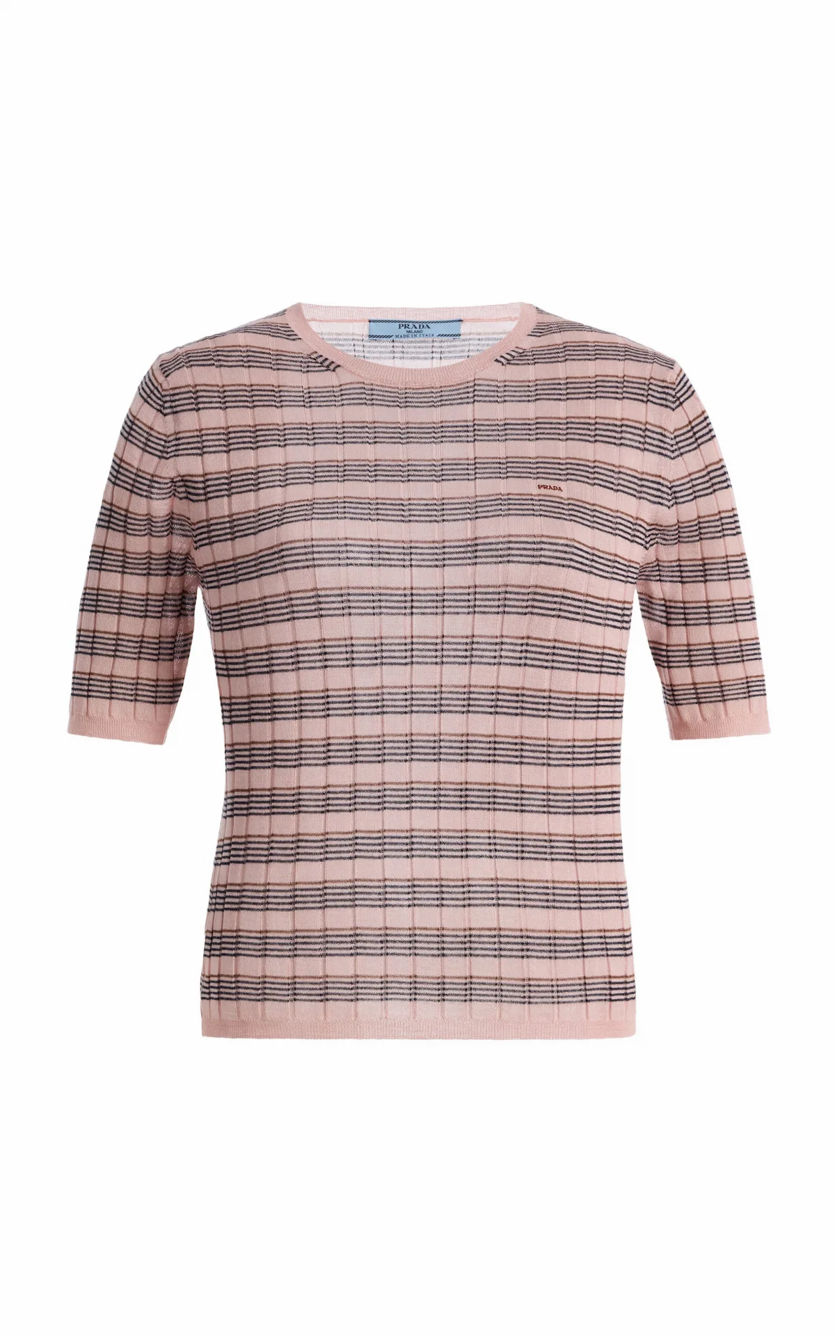 Striped Cashmere Silk Top by Prada