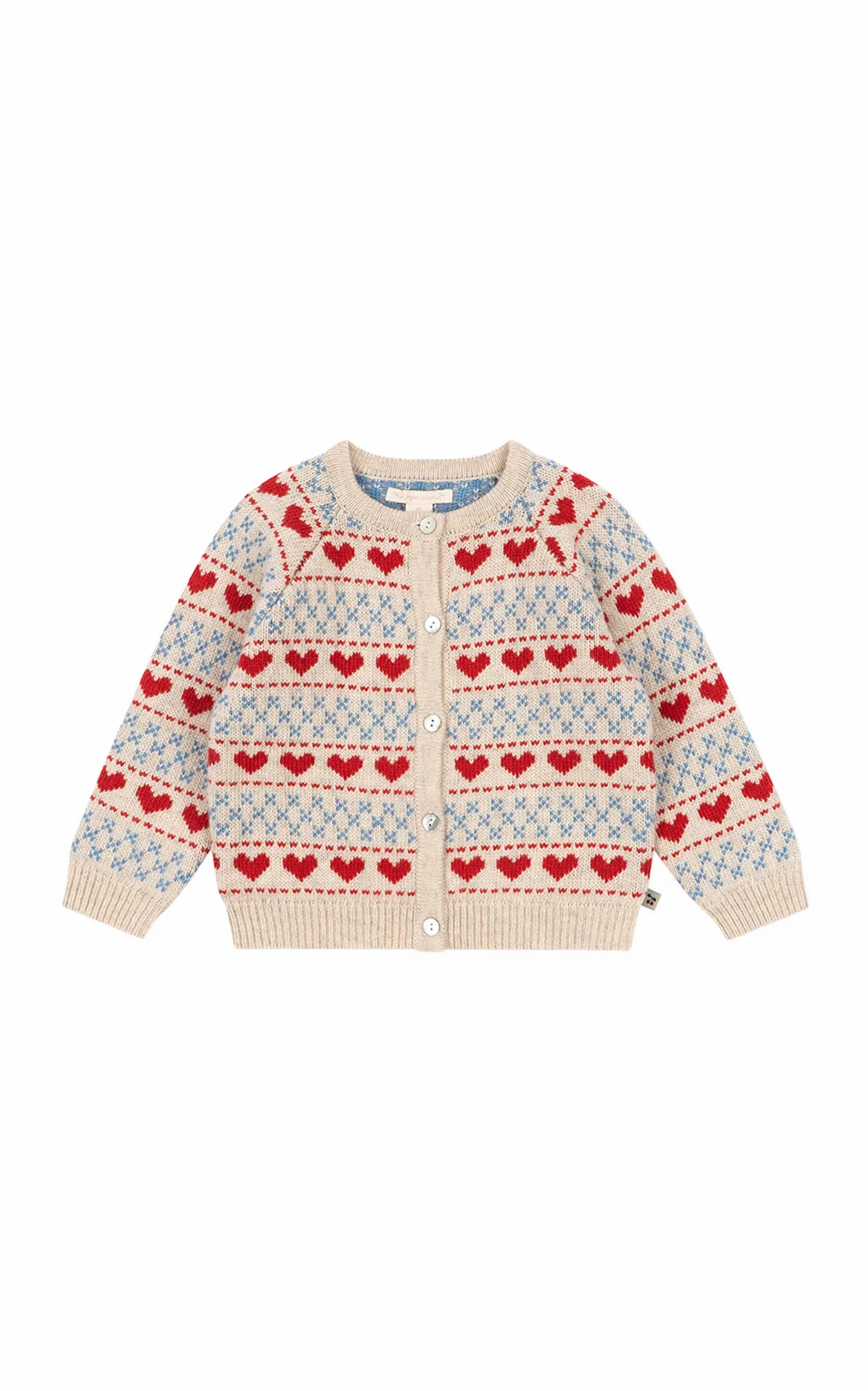 Belou Hearts Wool-Blend Cardigan by Konges Sløjd