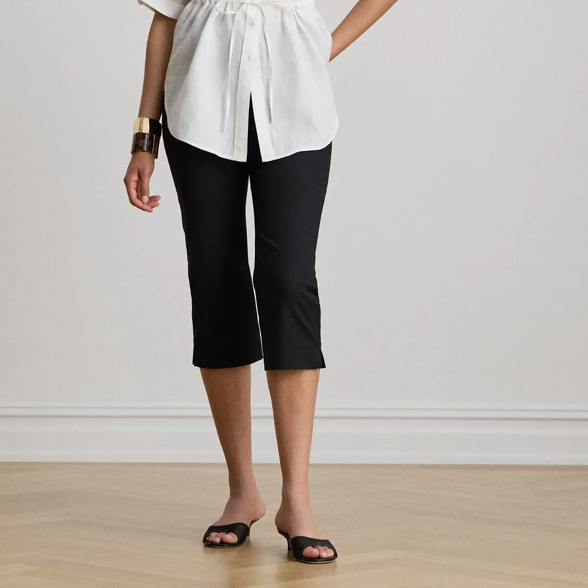 Double-Faced Stretch Cotton Capri Pant by Ralph Lauren