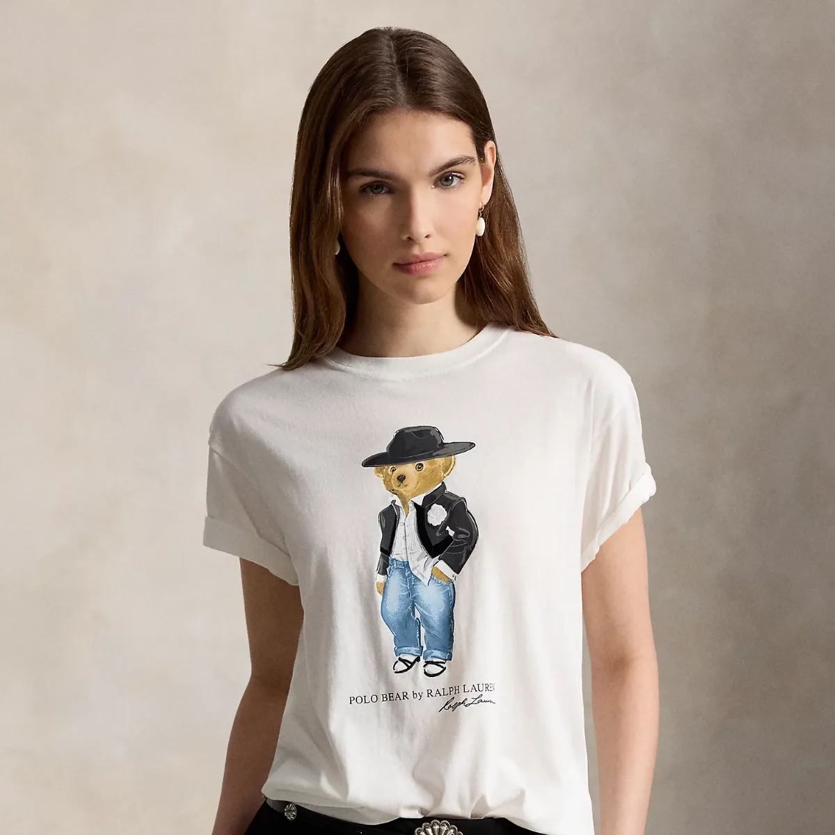 Holiday Polo Bear Cotton Jersey Tee by Ralph Lauren