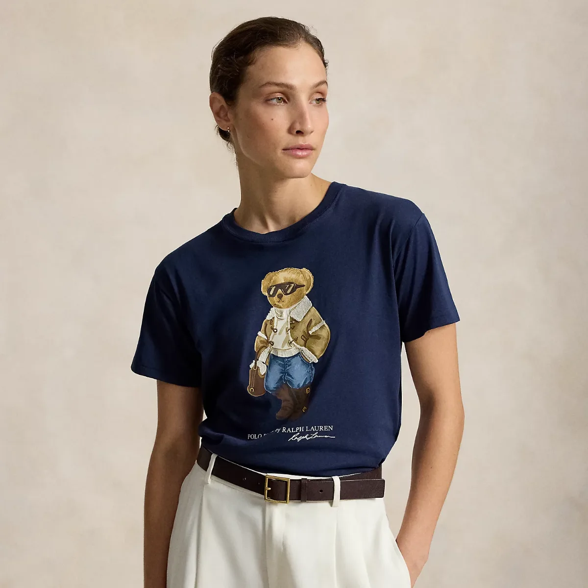 Winter Polo Bear Cotton Jersey Tee by Ralph Lauren