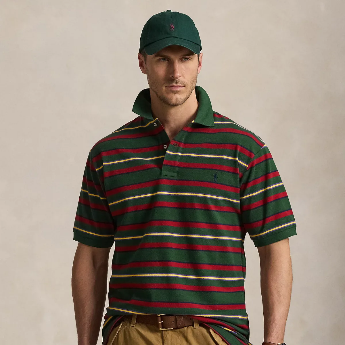 Striped Mesh Polo Shirt by Ralph Lauren