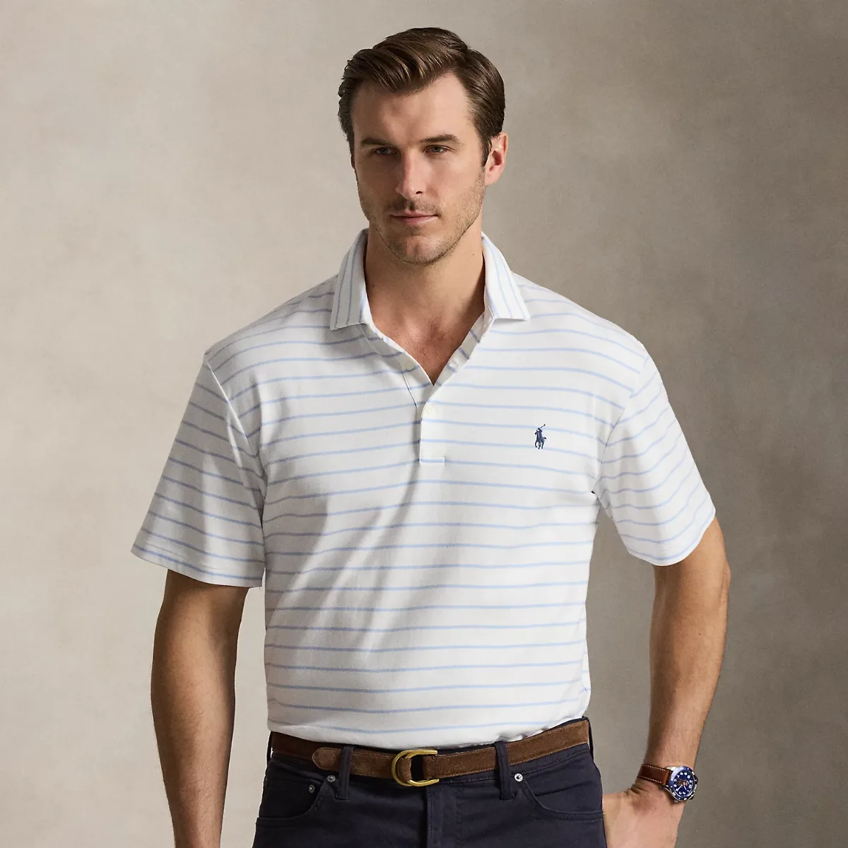 Striped Soft Cotton Polo Shirt by Ralph Lauren