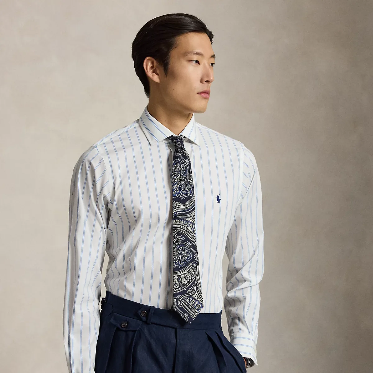 Custom Fit Striped Poplin Shirt by Ralph Lauren