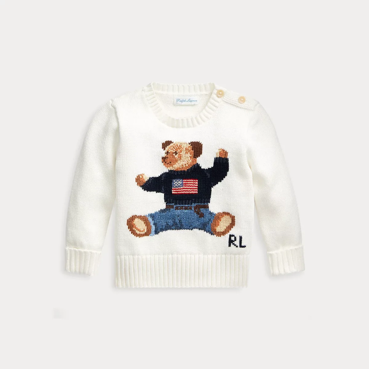 Polo Bear Cotton Sweater by Ralph Lauren