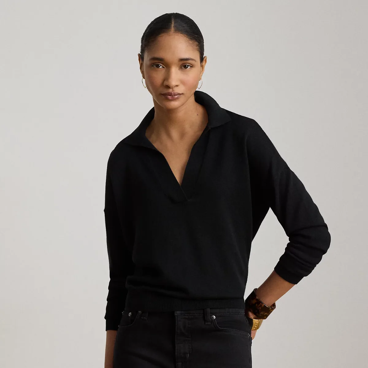 Cotton-Modal Polo Sweater by Ralph Lauren